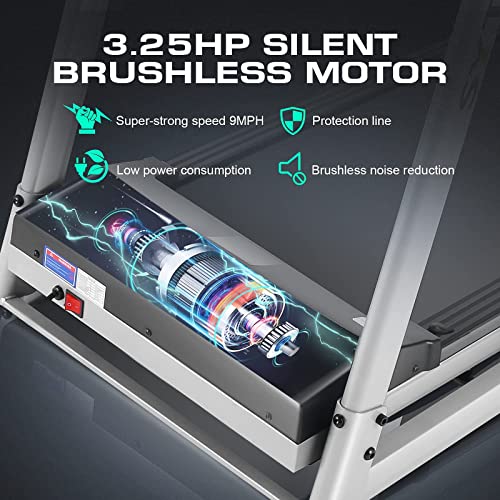 SYTIRY Treadmills for Home with TV Screen and WiFi,Smart Folding Treadmill Machine,3D Virtual Sports Scene,HiFi Speakers