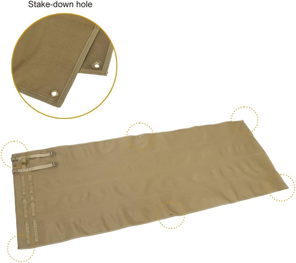 OneTigris Shooting Mat - Roll-up Shooting Mat Prone Shooter Mats Tactical Shooting Blanket Mat for Range Rifle Hunting (Non-Padded - Brown)