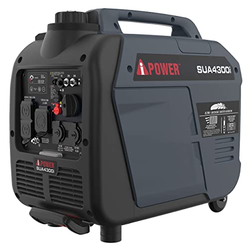 A-iPower 7600W Dual Fuel Quiet Portable Inverter Generator, Electric Start RV Ready, EPA & CARB Compliant CO Sensor