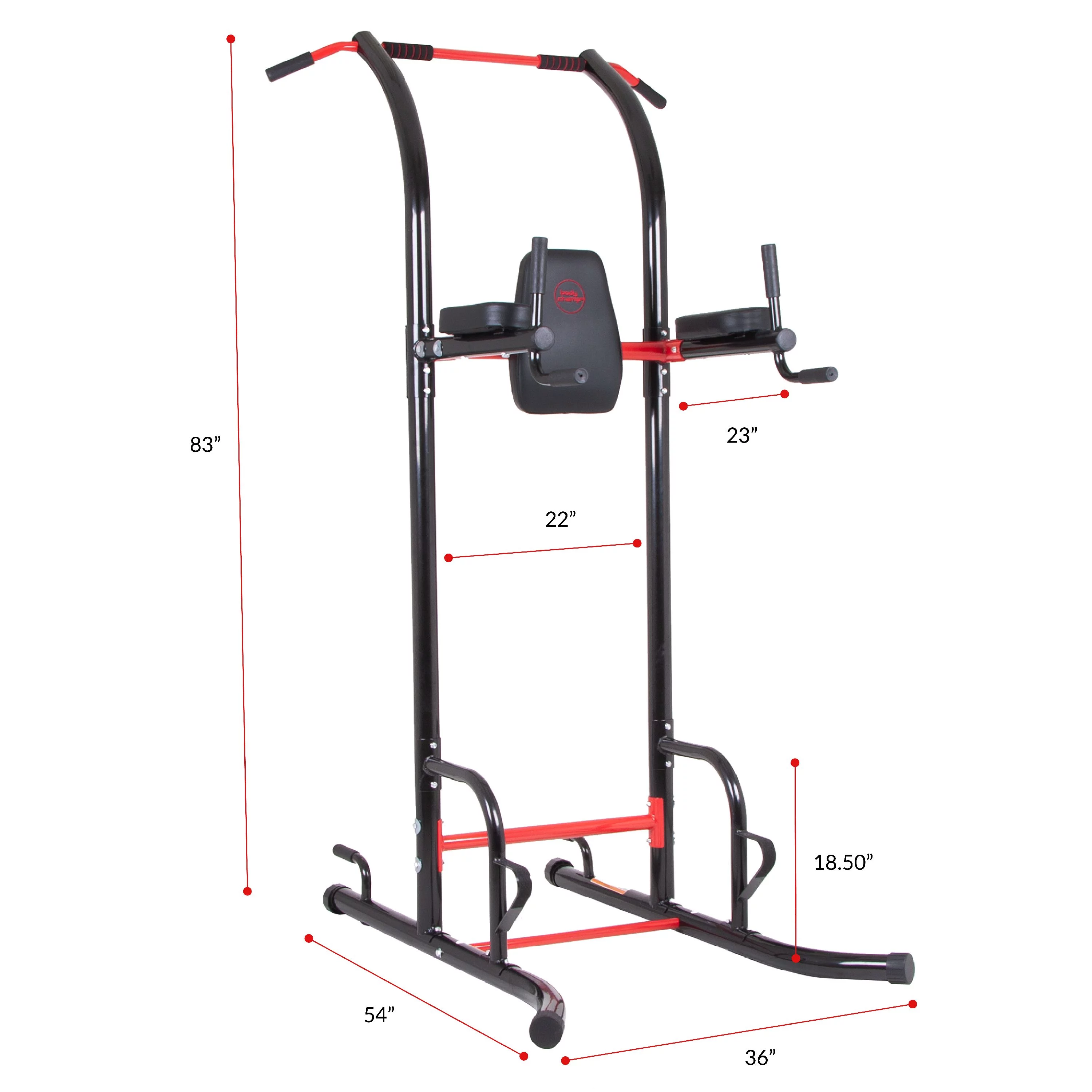 Body Champ PT1180 5-Station Power Tower with Pull Up, Push up, Dip Bars Stations, 250 Max Limit Weight