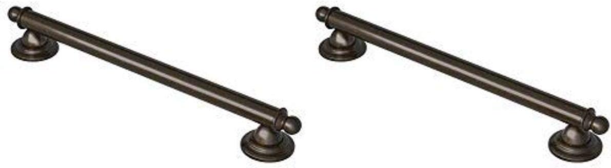 Moen YG2218ORB Brantford 18-Inch Designer Bathroom Grab Bar, Oil-Rubbed Bronze with Moen YG2224ORB Brantford 24-inch Designer Grab Bar