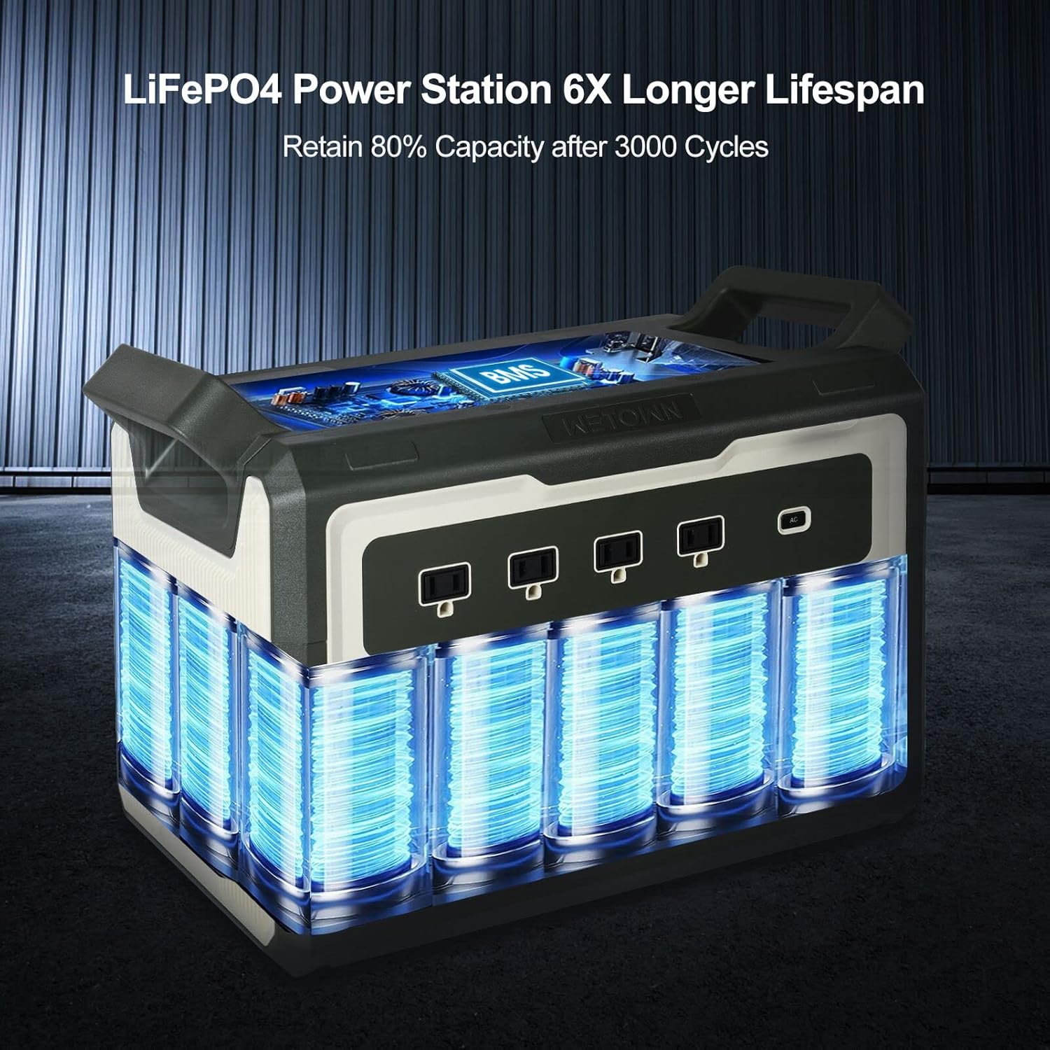 Power Station Solar Generator 1280Wh UPS Battery LiFePO4 Power Station Portable Solar Powered Generators