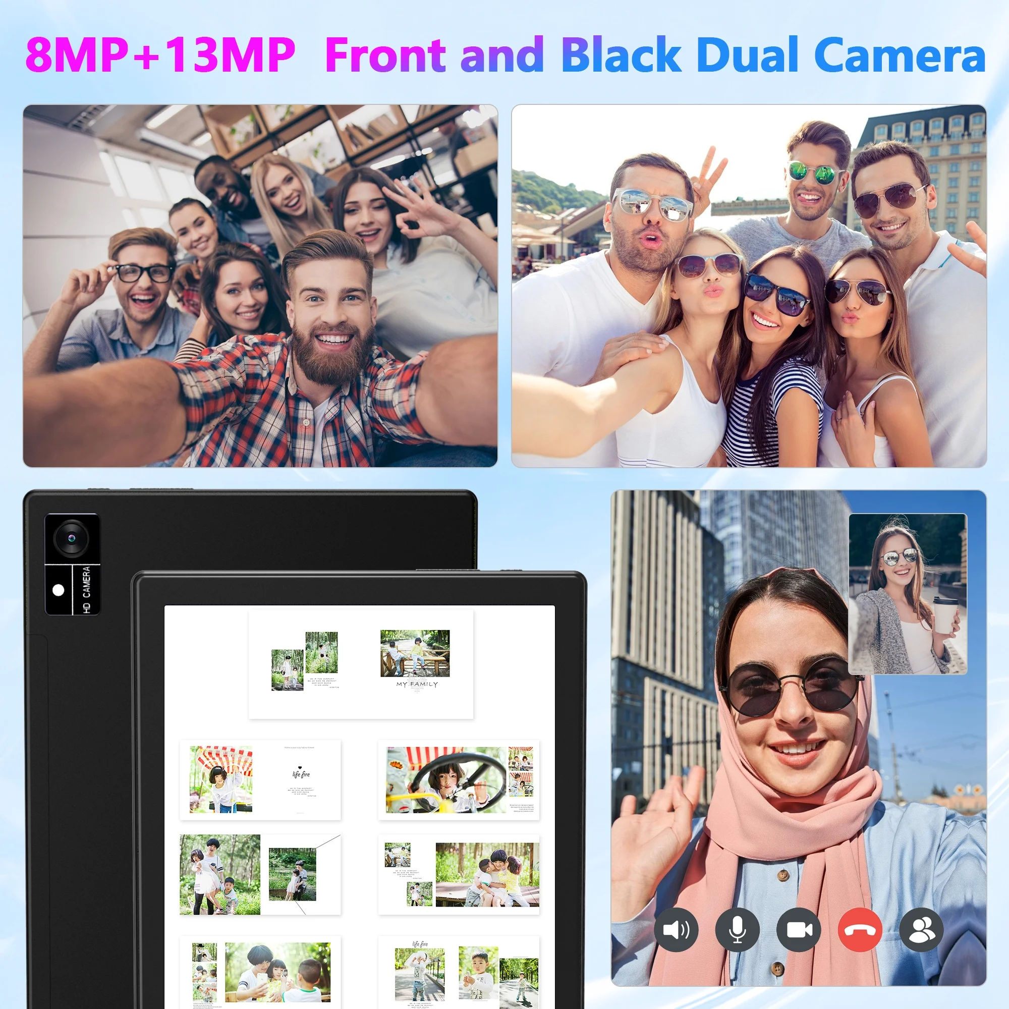 10in Android 13 Tablet（8+8)gb Ram 128gb Rom 1TB Computer Tablets Pc with Keybord Octa Core MTK8183 Gps 5G Wifi