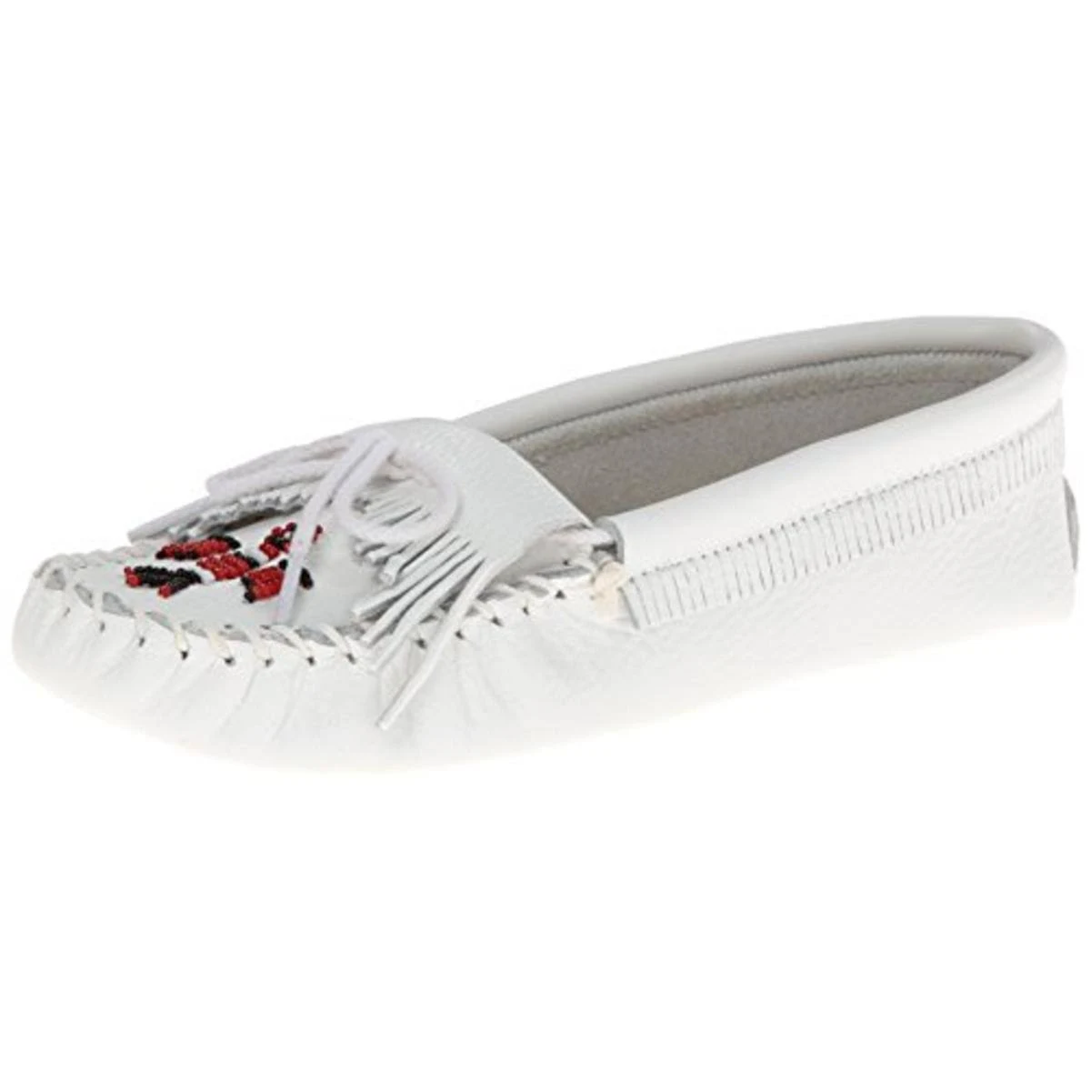 Minnetonka Thunderbird Softsole Moccasin - White