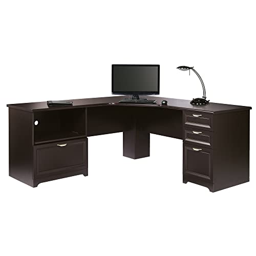 Realspace® Magellan Performance 71"W L-Shaped Corner Desk, Espresso