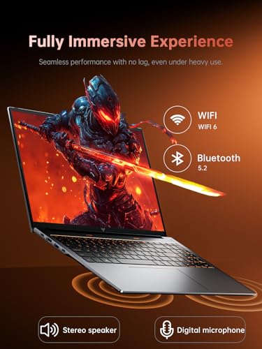 2025 New AMD Laptop, Laptop with AMD Ryzen 7 7735HS (8C/16T, Up to 4.75GHz), 16GB DDR5 512GB NVMe SSD Laptop Computer, Up to 4TB, 16-inch FHD Display