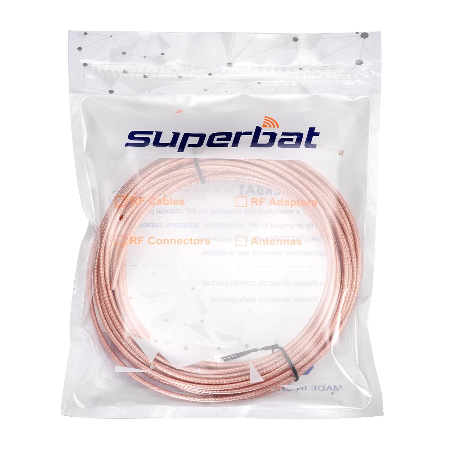 wlaniot RG 316 Cable Low Loss RF Coaxial Coax Cable for DIY 20 Feet (6.09 Meters)