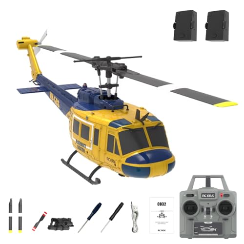 RC ERA C032 UH-1 Huey RC Helicopter with 3D Inverted Flight & 6-Axis Gyro Stabilization