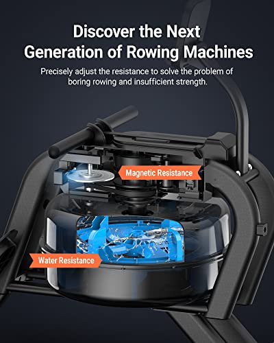 MERACH Rowing Machines for Home, Magnetic Rowing Machine with 16 Levels, Rower Machine of Quiet Resistance