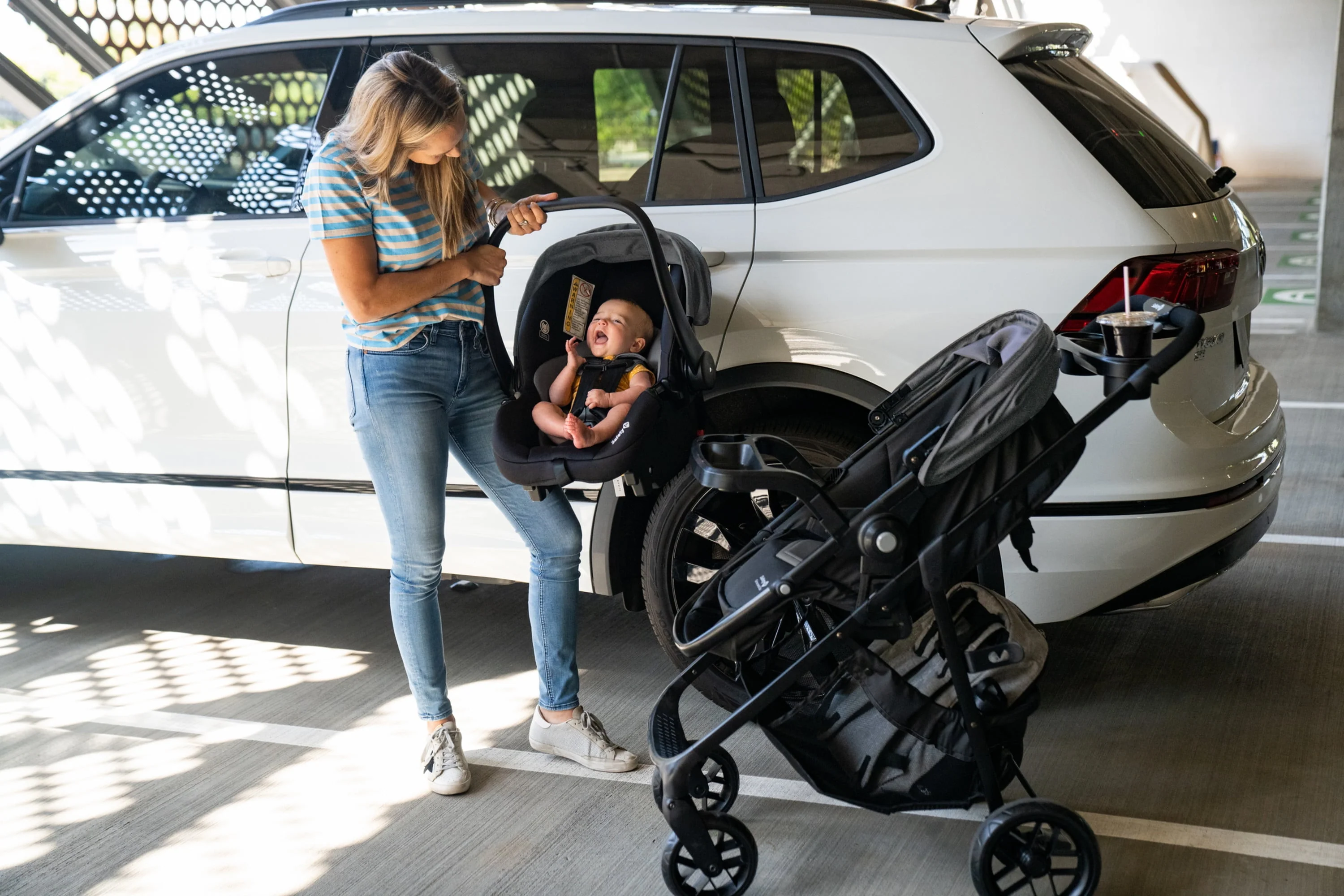 Safety 1st Grow and Go Sprint Modular Travel System Stroller with Rear-Facing Infant Car Seat, Whisper Grey