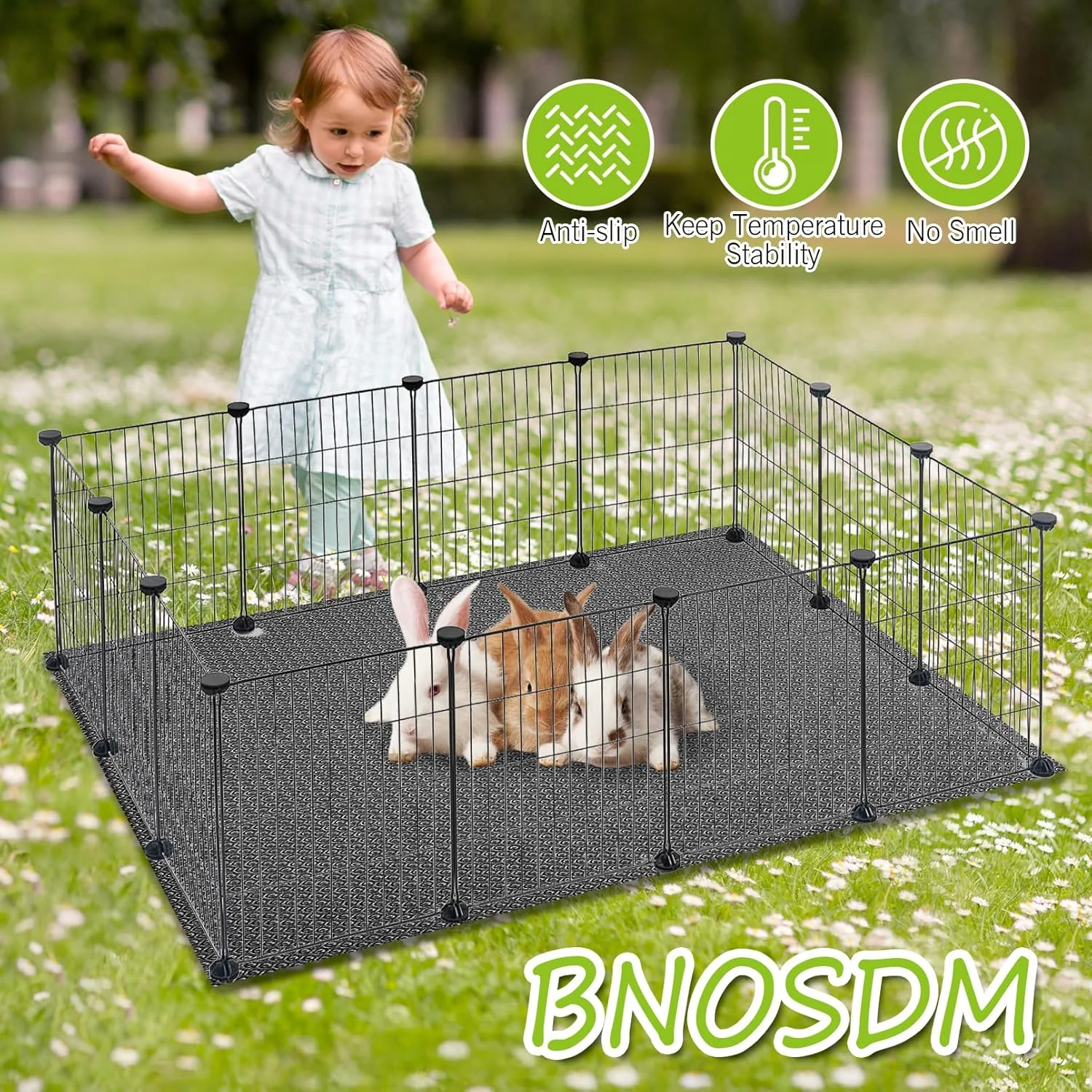 Waterproof Pet Cage Liner 2 Pack 118x18inch Reusable Floor Mat for Rabbit Dog Guinea  Chinchilla Ferret
