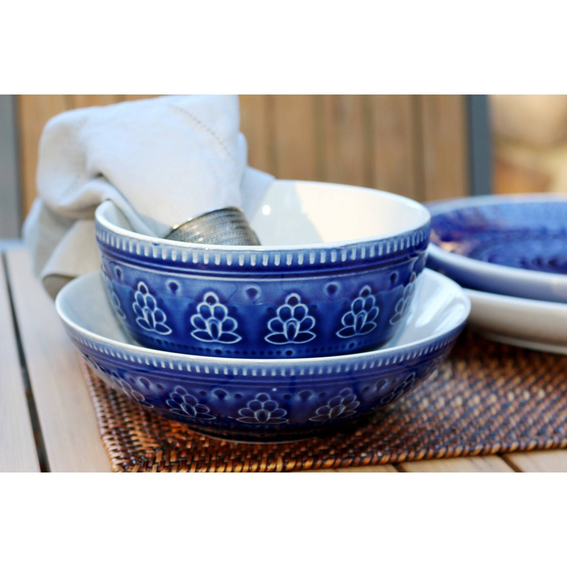 Euro Ceramica Fez 16 Piece Dinnerware Set ,Turquoise