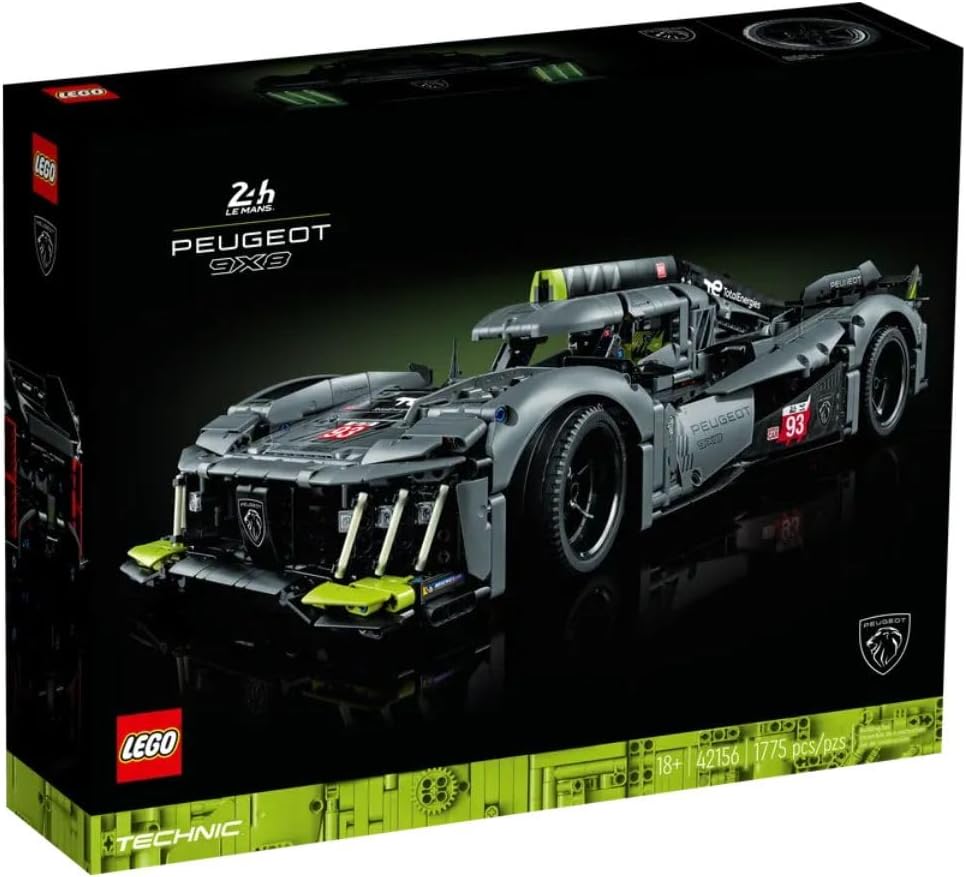 LEGO 42156 Technic PEUGEOT 9X8 24H Le Mans Hybrid Hypercar, Race Car Model Kit For Adults to Build, Christmas Activity, Gifts for Men, Women