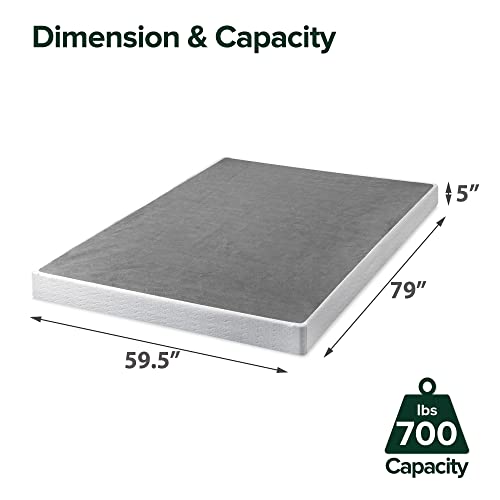 ZINUS 5 Inch Metal Smart Box Spring with Quick Assembly, Mattress Foundation, Strong Metal Frame, Easy Assembly, Queen