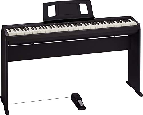 Roland FP-30X 88-Key Digital Piano - Black Bundle with Adjustable Stand, Bench, Sustain Pedal, Online Piano Lessons, Instructional DVD