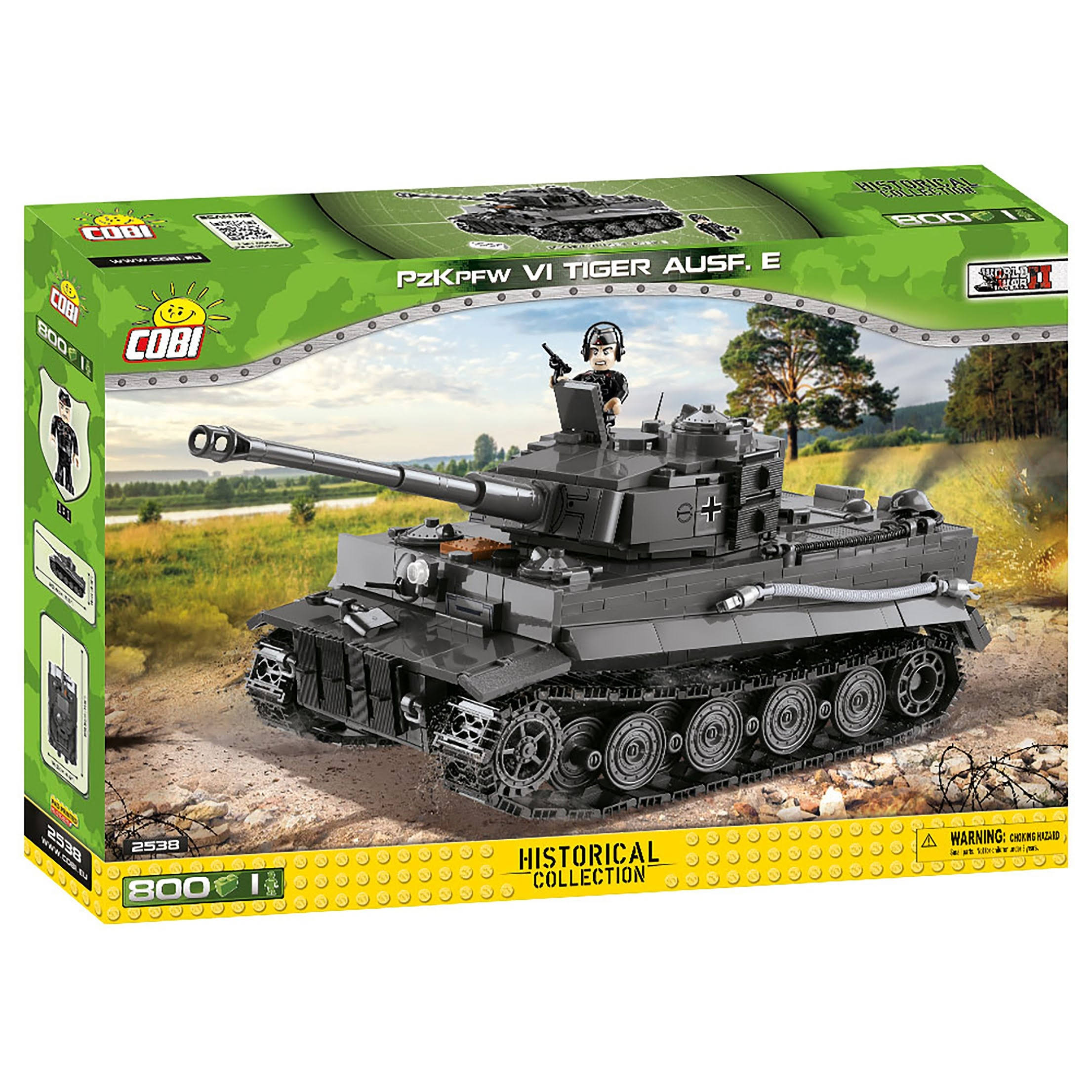 Cobi Historical Collection World War II PzKpfw VI Tiger Ausf. E - 800 Piece Construction Blocks Building Kit