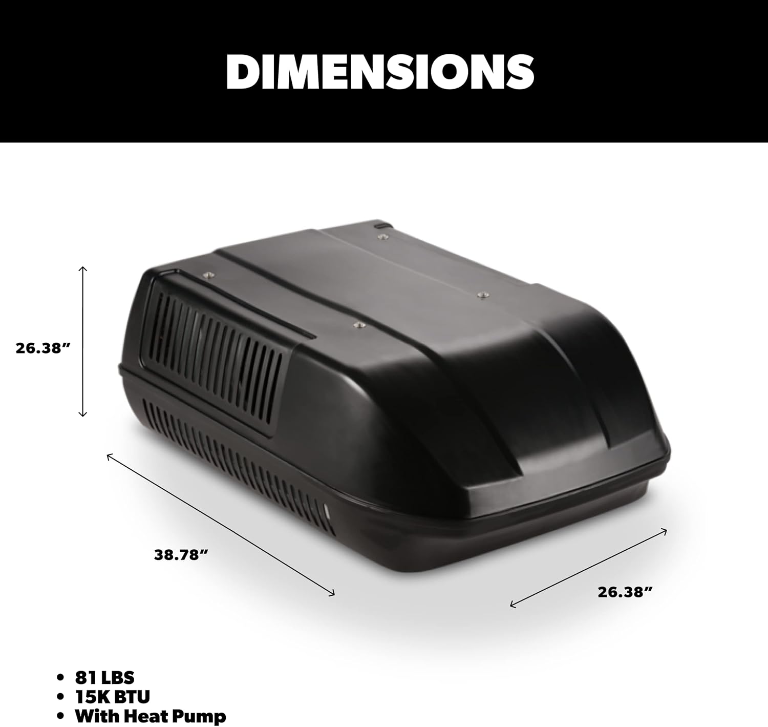 Dometic Atwood 15033 Air Conditioner - Air Command 15K BTU Ducted RV AC with Heat Pump