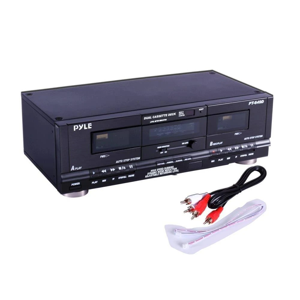 Pyle - Pro Sound PT649D Pyle Dual Cassette Deck Rack
