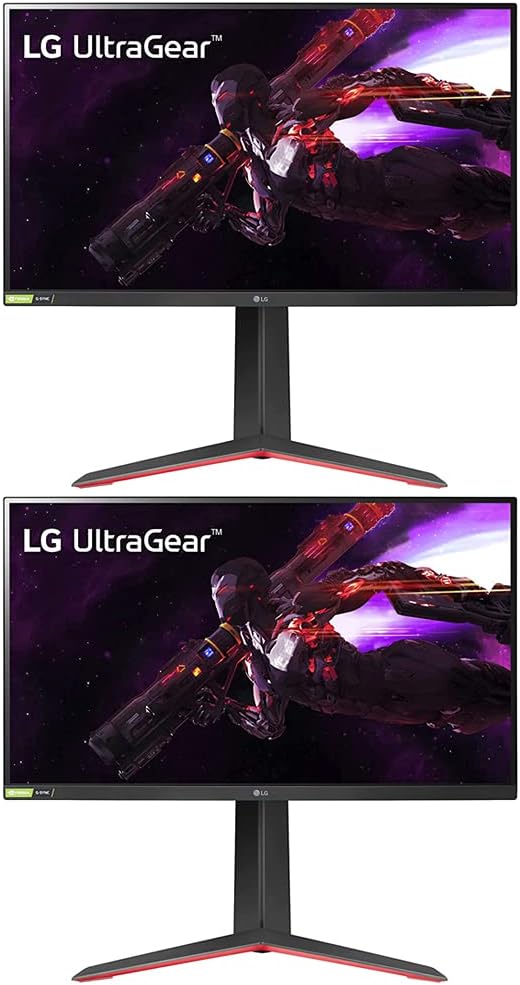 LG 27GP850-B 27 inch Ultragear QHD 2560 x 1440 Nano IPS Gaming Monitor + AMD FreeSync 2 Pack