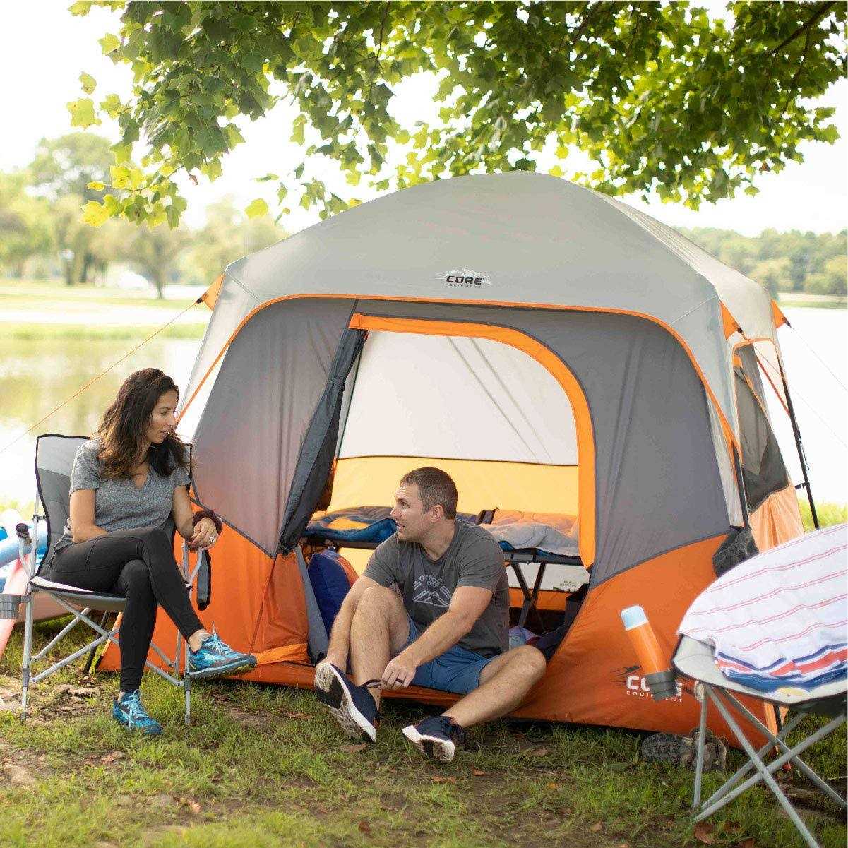 Core 6-Person Straight-Wall Cabin Tent - Sports Supplies Online Store