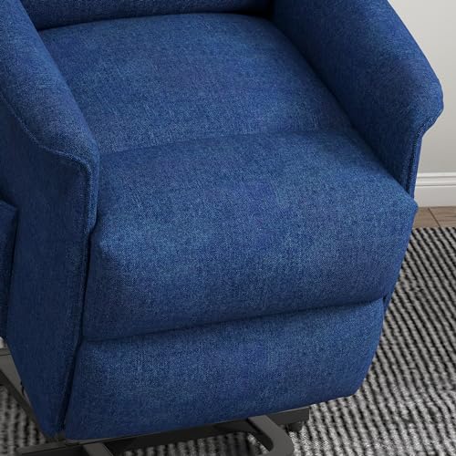 HOMCOM Power Lift Recliner Chair for Elderly, Easy Assembly, Fabric Lift Chair for Adults, Recliner Sofa with Remote Control