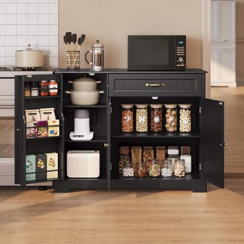 Gizoon Kitchen Sideboard Buffet Cabinet with Storage Small Coffee Bar Cabinet with Drawer