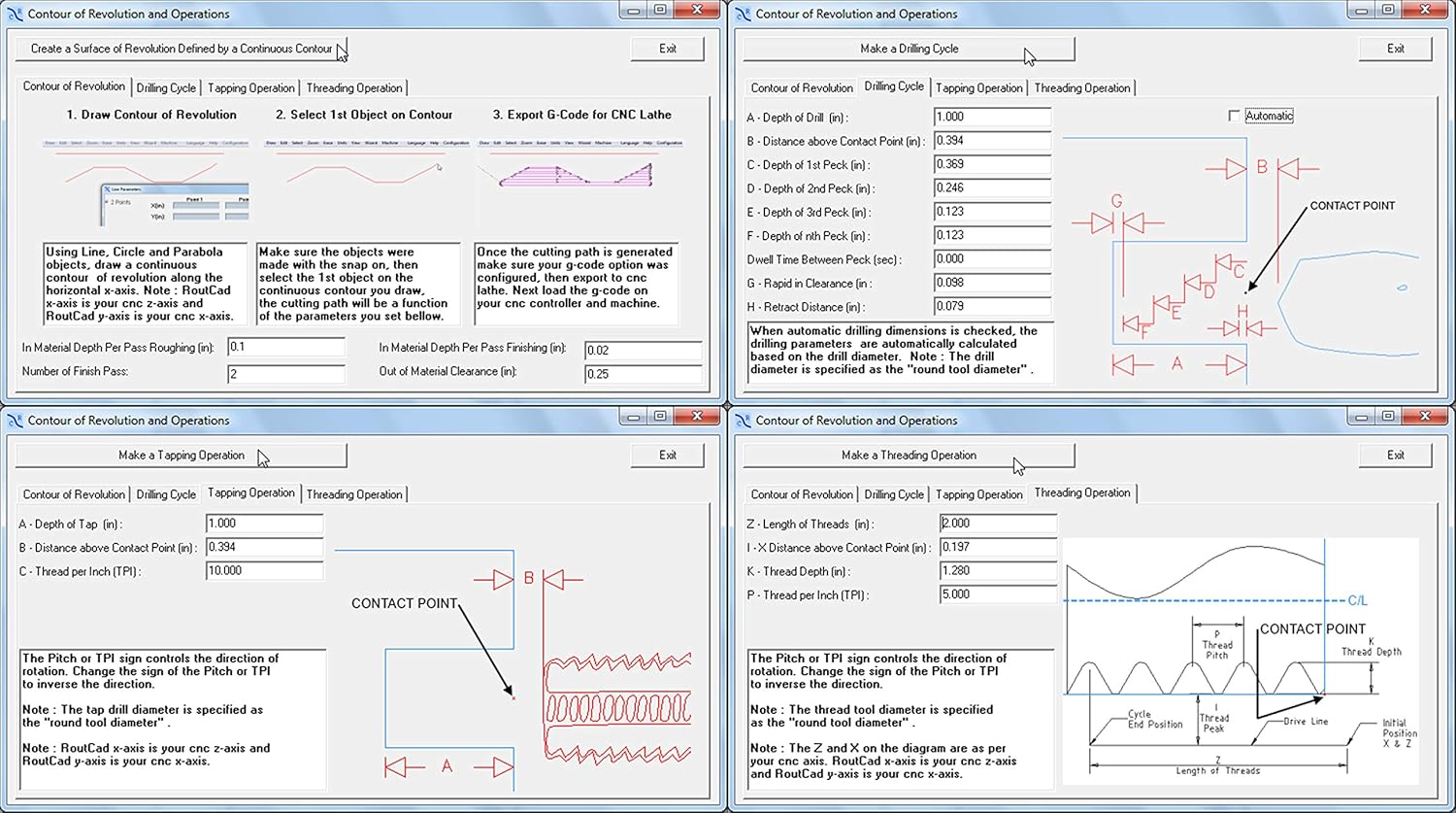 CAD-CAM CNC Lathe Software for Mach 3-4, Linux CNC, EMC2, Fanuc
