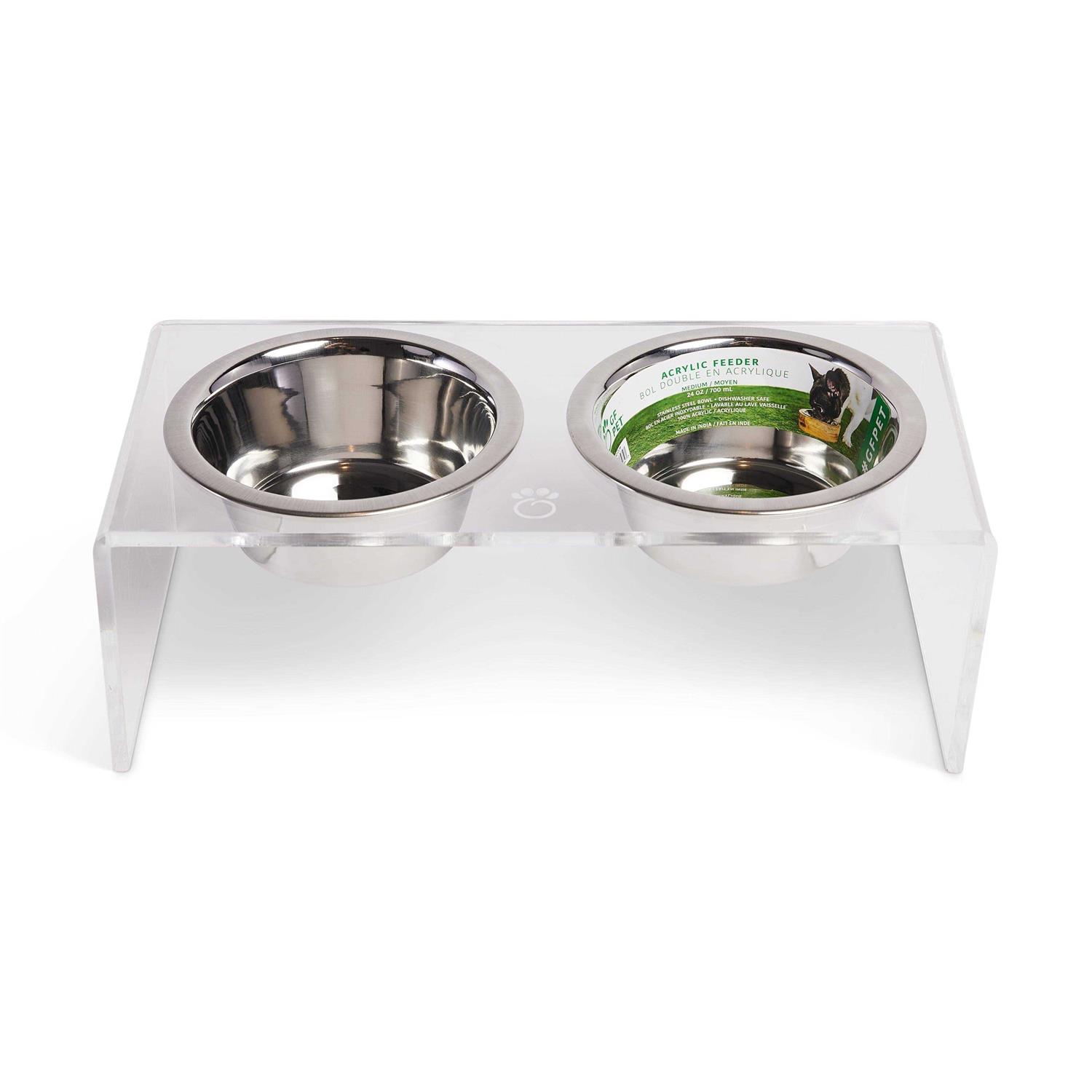 GF Pet Acrylic Double Feeder - Pet Supplies online store