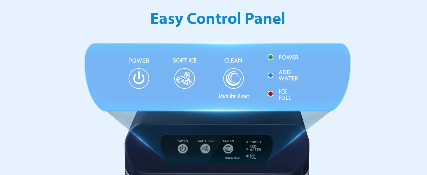 Aeitto® Nugget Ice Maker Countertop, 55 lbs/Day, Chewable Ice Maker, Rapid Ice Release in 5 Mins, Auto Water Refill, Self-Cleaning