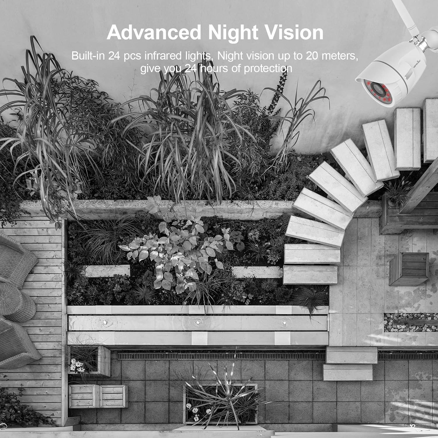 wansview Outdoor Security Camera, wansview 1080P Wireless WiFi Home Surveillance Waterproof Camera with Night Vision, Motion Detection, Remote Access