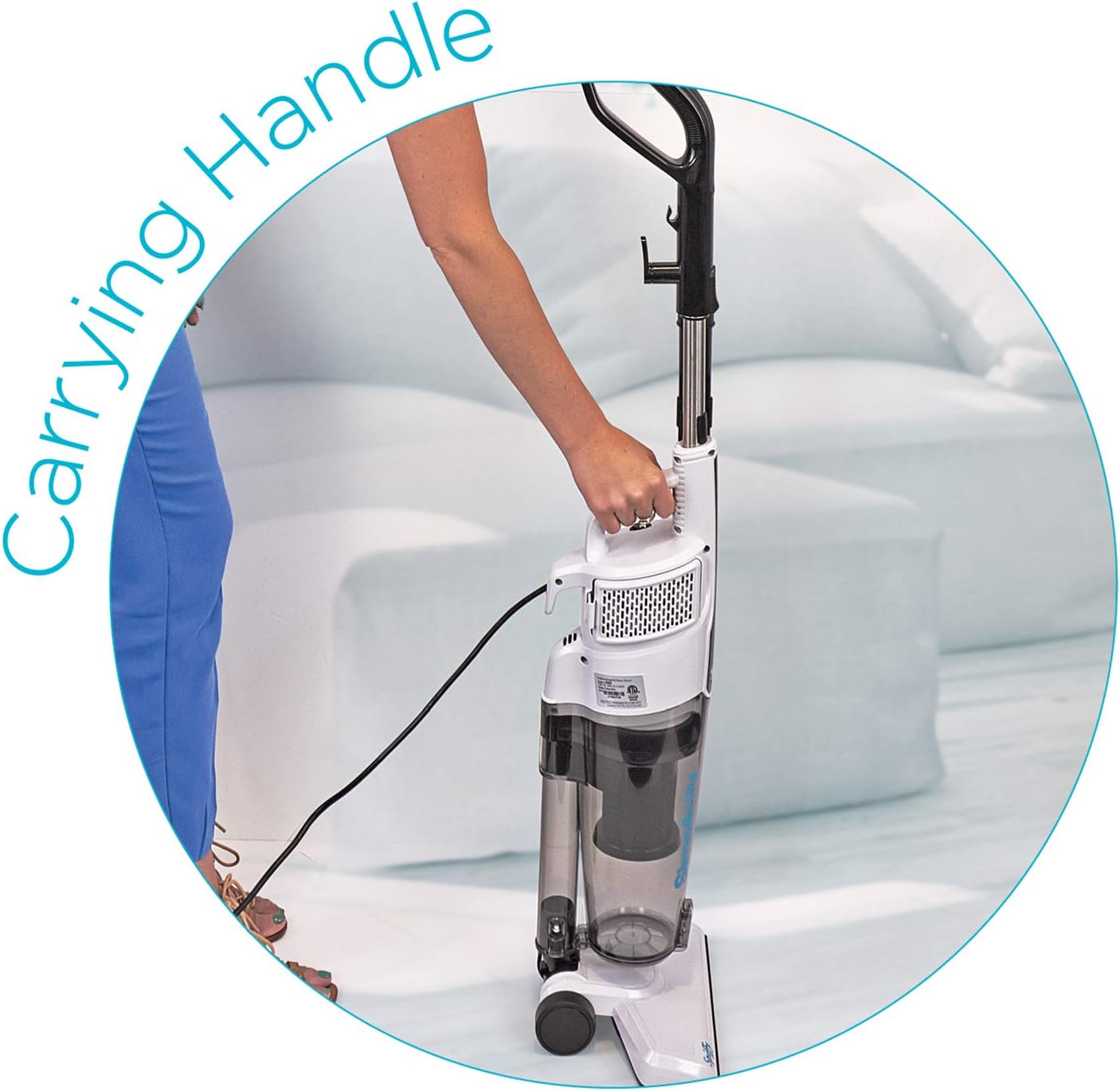 Simplicity Vacuums Corded Stick Vacuum Cleaner, Powerful Bagless Vacuum for Hardwood Floors with Two Speeds, Certified HEPA Filtration, S60 Spiffy