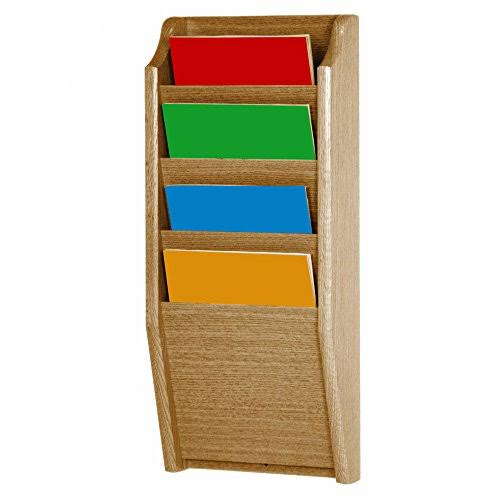 Wooden Mallet 4 Pocket Cascade Magazine Rack Mahogany