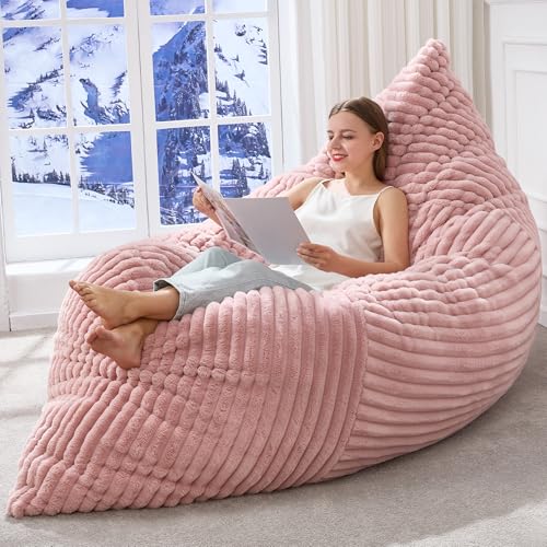 Hobestluk 3 in 1 Bean Bag Chair Giant Bean Bag Chairs Convertible Bean Bag Floor Cushion with Machine Washable Cover