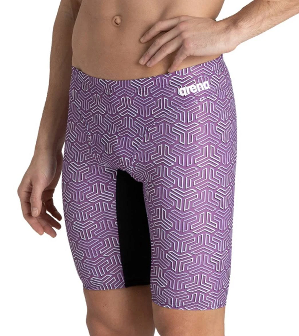 Arena Man Kikko Swim Jammer Black-Multi Purple 30