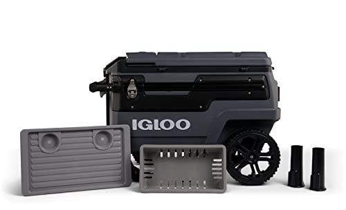 Igloo Trailmate Journey 70Qt Wheeled Cooler, Insulated Hard Shell Ice Chest