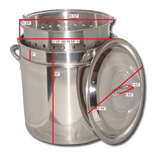 King Kooker KK36SR-36 qt. Stainless Steel Pot - Basket - Lid