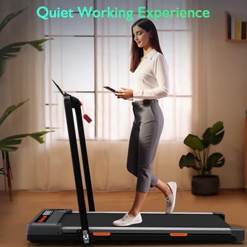 Elseluck Walking Pad, Under Desk Treadmill for Home Office, 2 in 1 Portable Walking Treadmill with Remote Control
