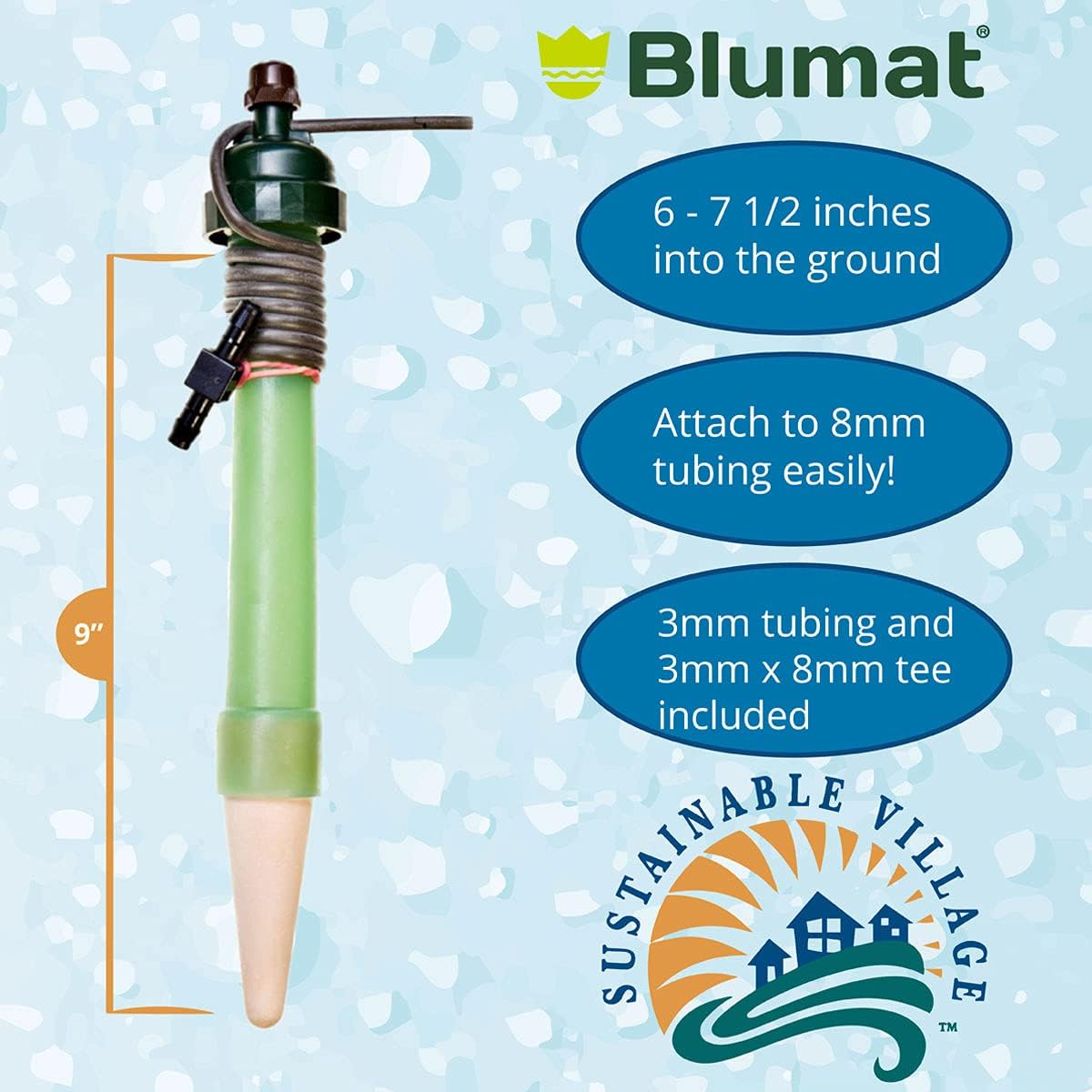 Blumat Drip System - 6 Pack Small Kit with Reservoir - Smart Automatic Watering System, Great for Vacation, Made in Austria