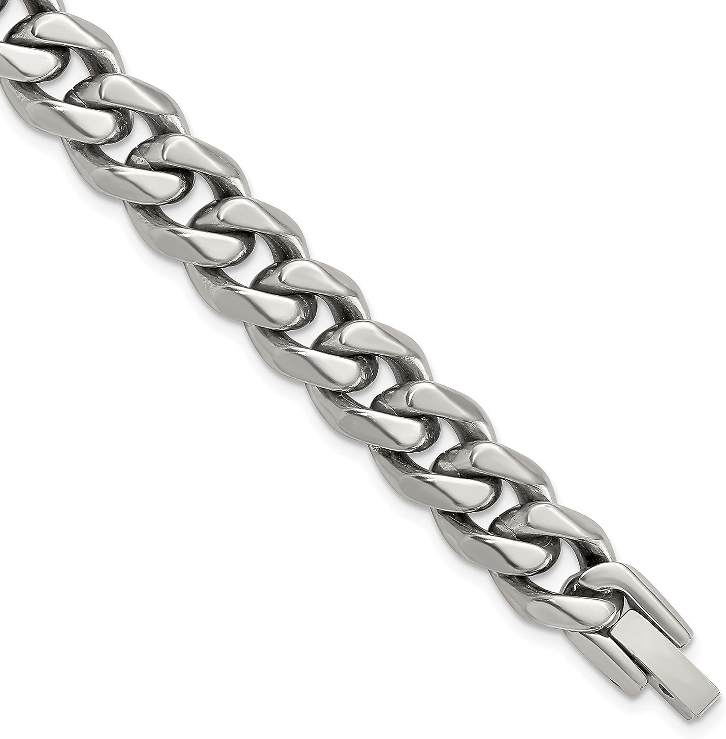 Titanium Polished 10.00mm Curb 20in Necklace - 20" Chain