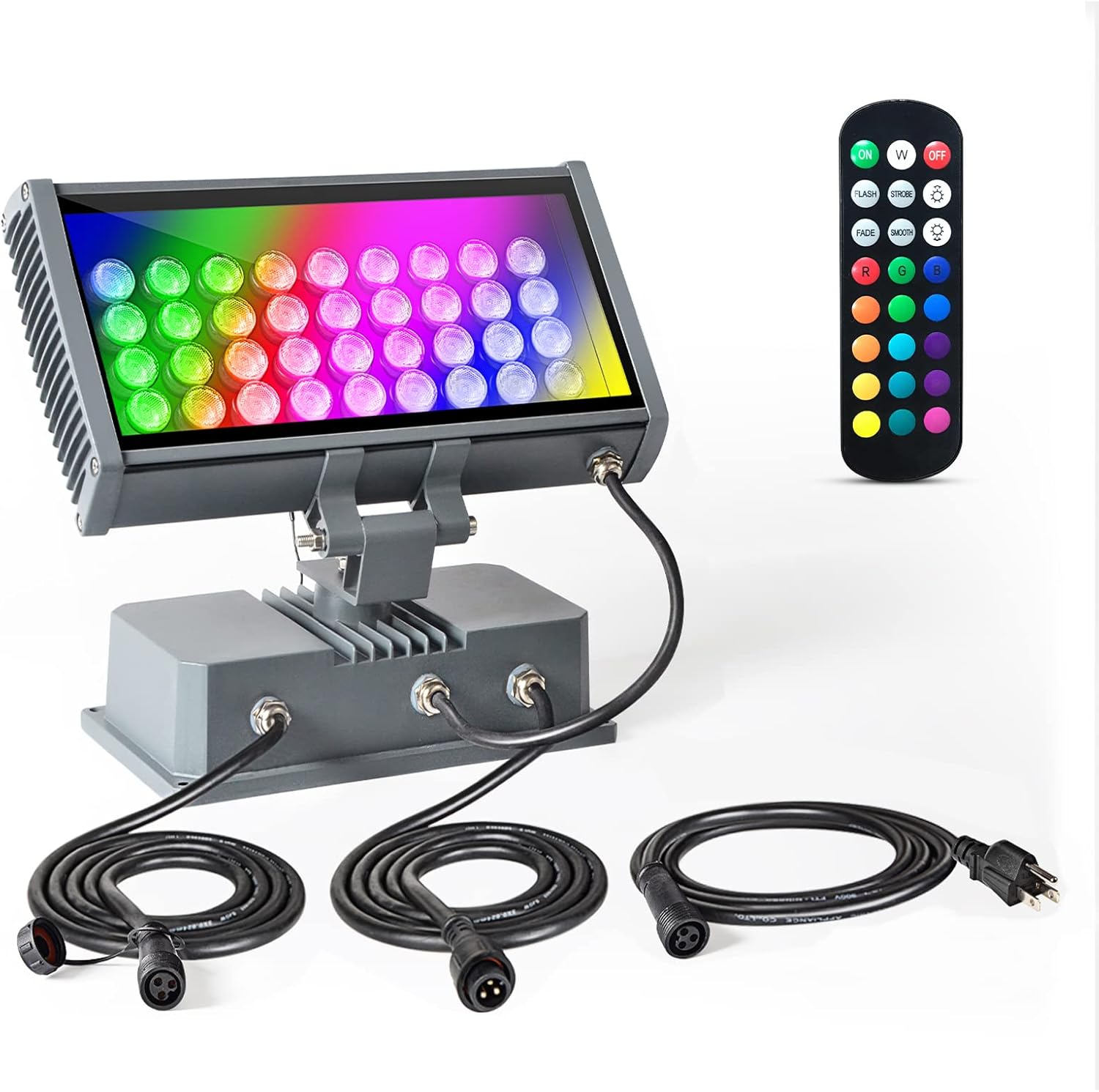 144W Linkable LED Wall Washer, RGBW Wall Wash LED Light for Wedding, Church, DJ, Party, Patio, Hotels, Landscape Lighting, Plug and Play