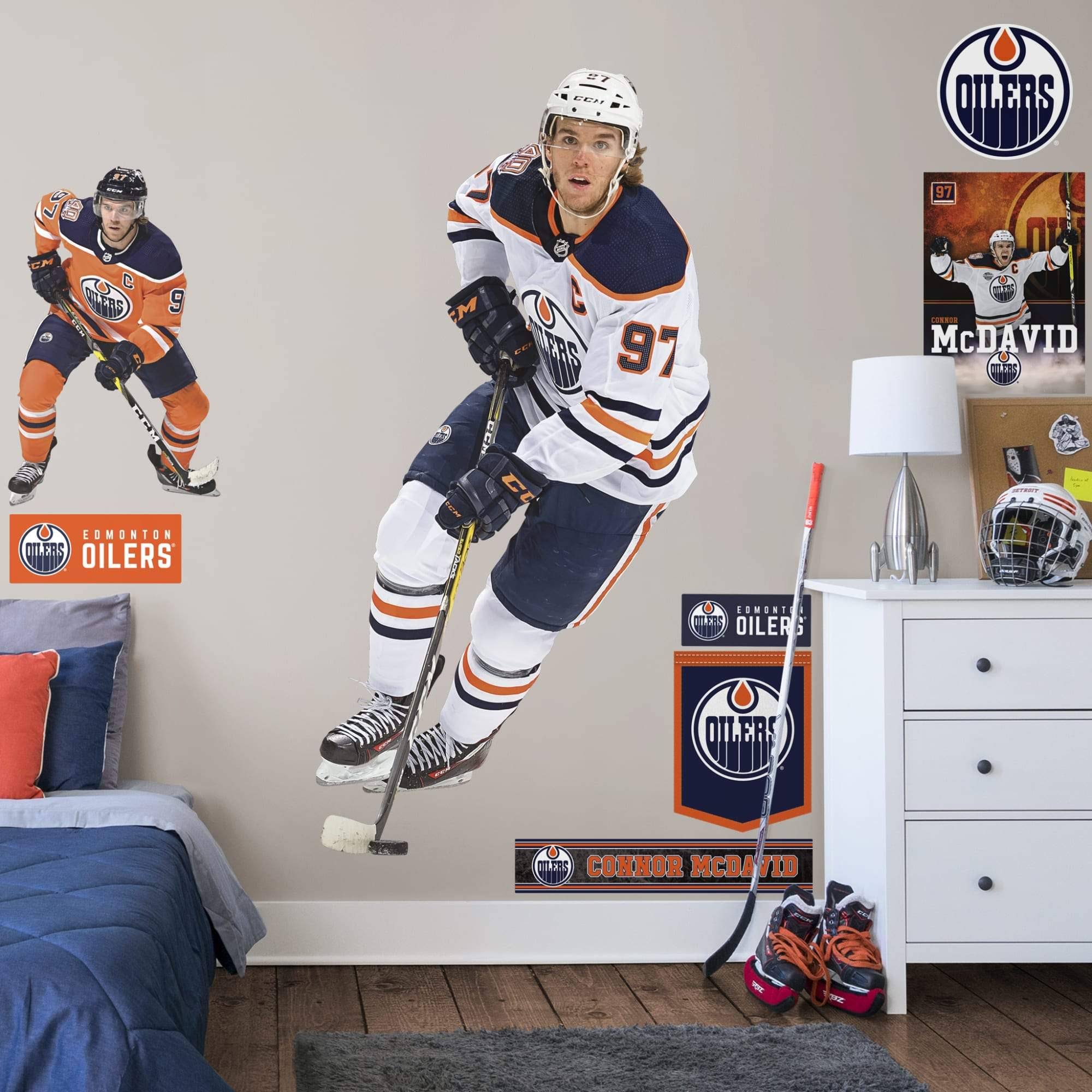 Fathead Connor McDavid Edmonton Oilers 10-Pack Life-Size Removable Wall Decal