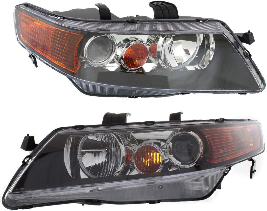 For 2004 2005 Acura TSX Pair Headlights Driver and Passenger Side Assembly Unit AC2518106 AC2519106 | 33151-SEC-A12 33101-SEC-A12