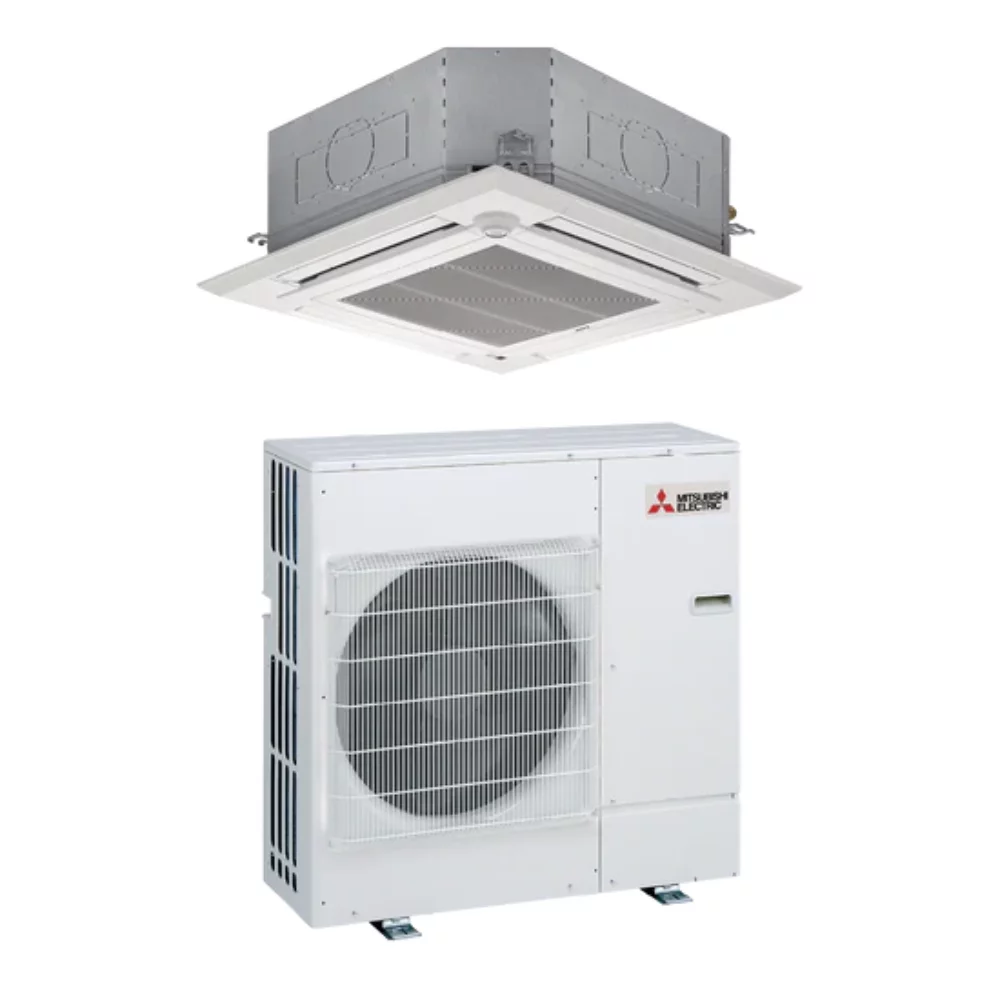 Mitsubishi 24,000 BTU Commercial Mini Split Ceiling Cassette Single Zone Heat Pump Unit