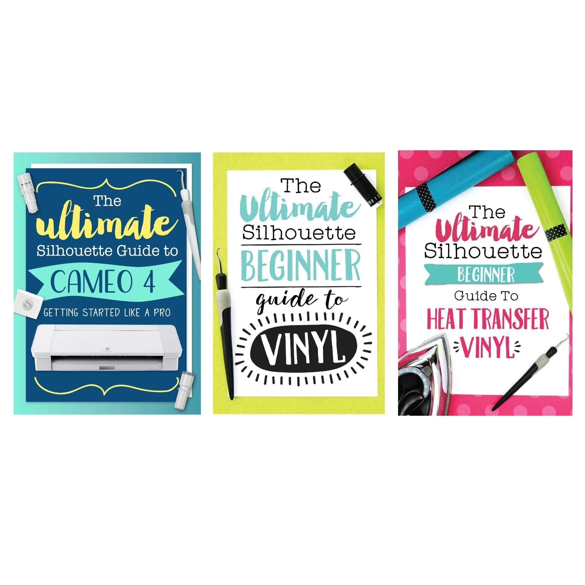 Silhouette Cameo 4 PRO - 24" w/ Advanced Blade Pack, 38 Sheets Vinyl, HTV, Pens