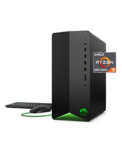 HP Pavilion Gaming Desktop Computer, AMD 6-Core Ryzen 5 5600G Processor(Beat i7-8700, Upto 4.4GHz), AMD Radeon RX5500 4 GB, 8GB RAM