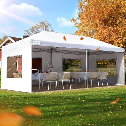 Quictent 10x20ft Easy Pop up Canopy Tent Instant Canopy Shelter Waterproof with Roller Bag