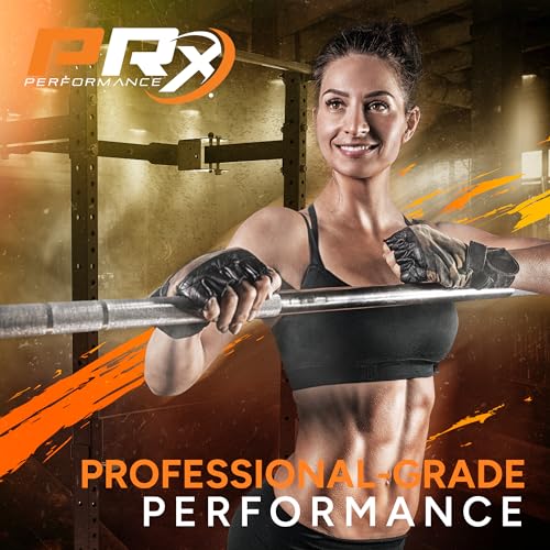 PRx Performance Wall Mounted Folding Power Squat Rack - Heavy Duty Adjustable Pull Up Bar, Space Saving Home Gym Equipment with Durable J-Cups