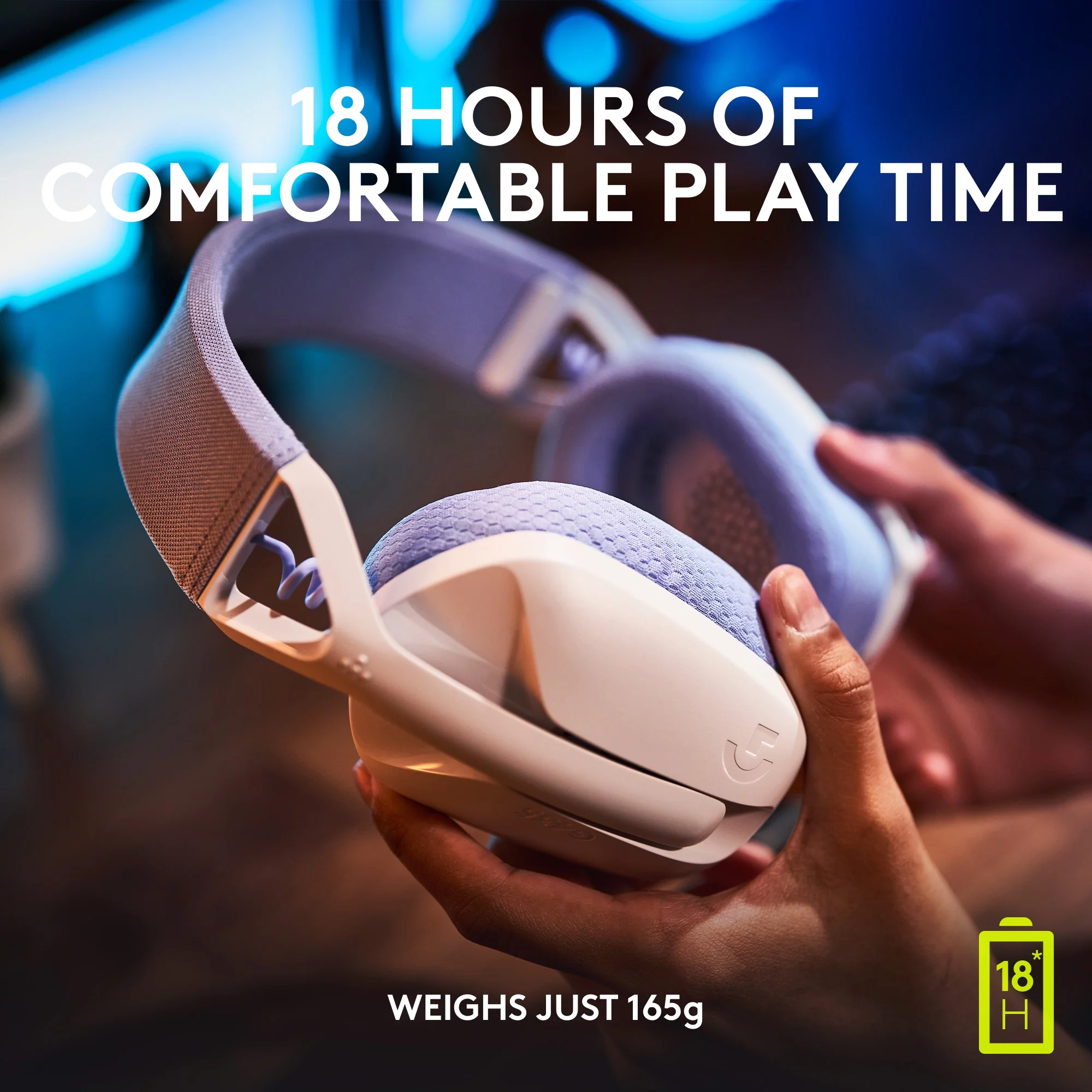 Logitech G435 LIGHTSPEED and Bluetooth Wireless Gaming Headset - Lightweight over-ear headphones, built-in mics, 18h battery