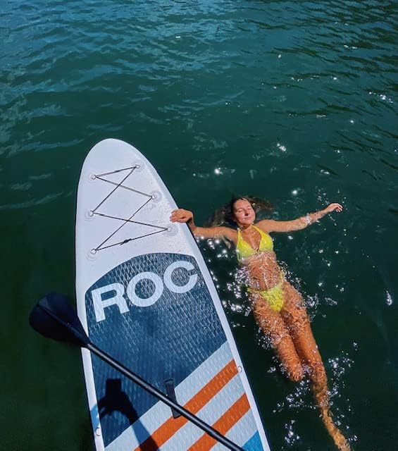 Roc Inflatable Stand Up Paddle Boards with Premium SUP Paddle Board Accessories, Wide Stable Design, Non-Slip Comfort Deck for Youth & Adults