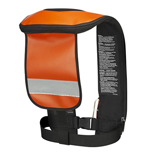 Mustang Survival - HIT Inflatable Work Vest for Adults (Orange & Black - One Size Fits All), Auto Hydrostatic